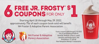 Wendy’s Home At Last Coupon Books to benefit the NHFAPA